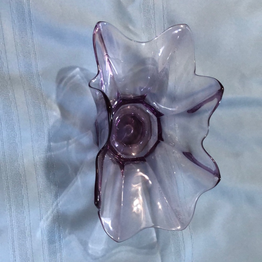 Vintage purple glass server or display piece